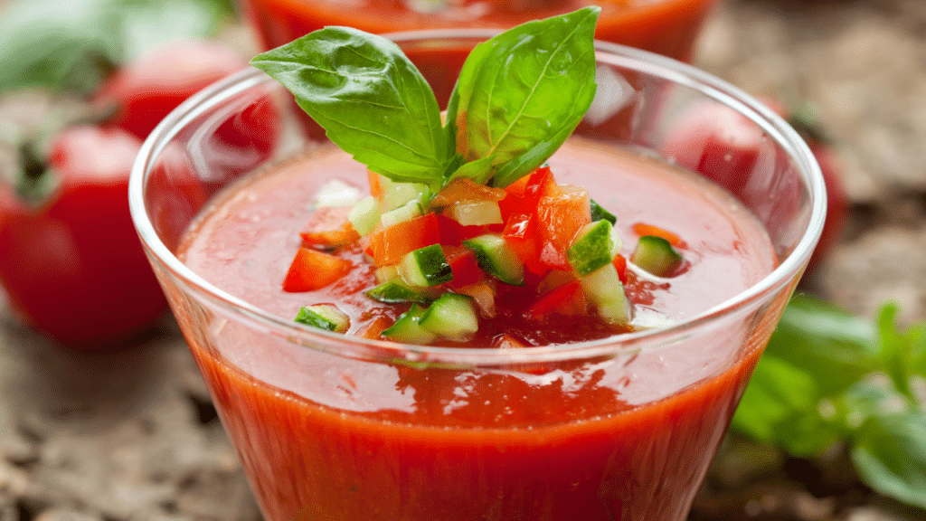 Recette Gaspacho tomates et courgettes Cœur Paysan Colmar